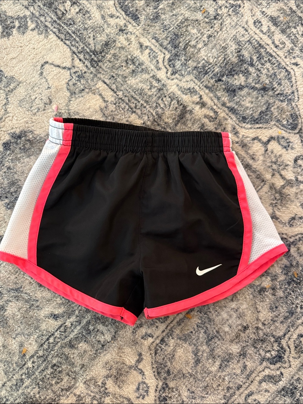 Nike Toddler Girls  Black Athletic Shorts with Pink Trim • 4T